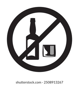 A sign of the prohibition of strong alcohol