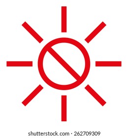 Sign prohibition sun