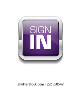 Sign In Purple Vector Icon Button