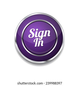 Sign In Purple Vector Icon Button