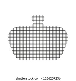 Sign purse, black on a white background, squares, vector