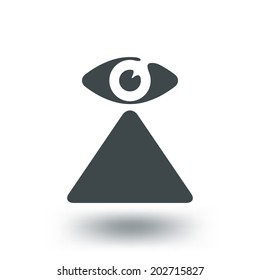 Sign pyramid and eye