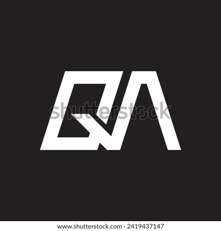 sign of QA letter logo vector icon illustration on black bacground design 