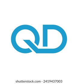 sign of QD letter logo vector icon illustration design  
