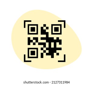 Sign QR code. QR code scan for phone. QR code for mobile app, payment and phone. Scan me phone tag. Vector illustration.