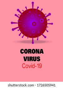 Sign quarantine caution corona virus. Stop corona virus. Quarantine zone sign. Corona virus outbreak. vector graphics close-up of a molecule,