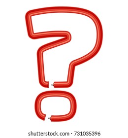 Sign question plastic tube icon. Cartoon illustration of sign question plastic tube vector icon for web