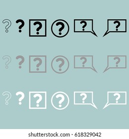 Sign question or what icon set.