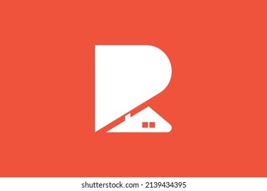 Sign R house logo Design. Letter R home logo design vector. Abstract logo design for real estate company business.