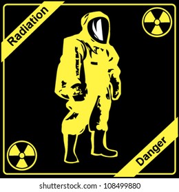 Sign radiation. Danger.