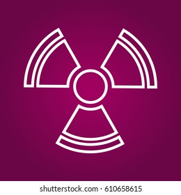 Sign radiation danger