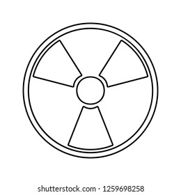 sign of radiation icon. Element of cyber security for mobile concept and web apps icon. Thin line icon for website design and development, app development