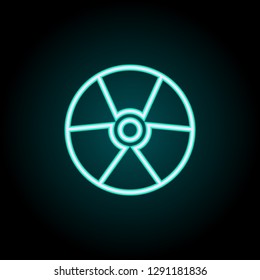sign of radiation icon. Elements of Science in neon style icons. Simple icon for websites, web design, mobile app, info graphics