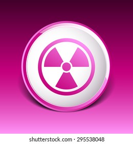 sign radiation vector icon caution nuclear atom power.