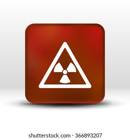 sign radiation vector icon caution nuclear atom power.