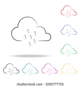 sign of rainy weather icon. Elements of weather multi colored icons. Premium quality graphic design icon. Simple icon for websites, web design, mobile app, info graphics on white background