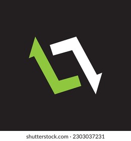 sign of rectangle arrow logo vector icon illustration design 