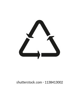 Sign of recycled plastic. Simple vector illustration.