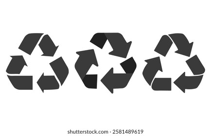 Sign of recycling isolated on white background.