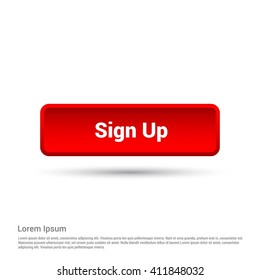 Sign Up Red 3d Web Button