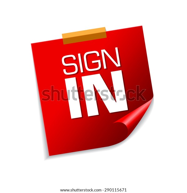 Sign Red Sticky Notes Vector Icon Stock Vector (Royalty Free) 290115671 ...