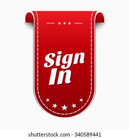 Sign In Red Vector Icon Design