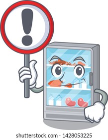 With sign refrigerator isolated with in the character
