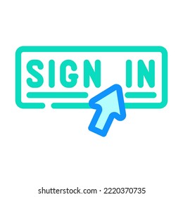 sign in registration color icon vector. sign in registration sign. isolated symbol illustration
