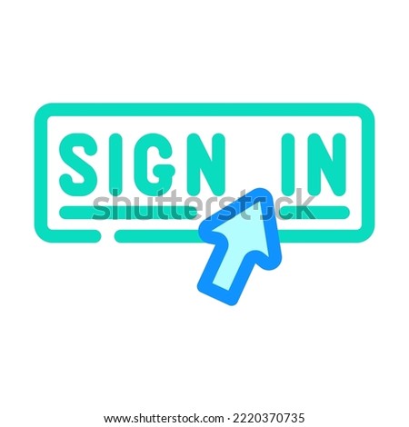 sign in registration color icon vector. sign in registration sign. isolated symbol illustration