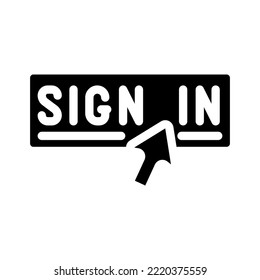 Zeichen in der Eintragung Glyphsymbol Symbol Vektorgrafik. Anmelden. einzelne Symbolillustration
