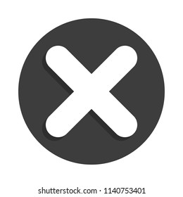 sign remove icon in Badge style with shadow 