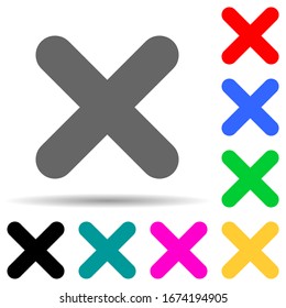 para eliminar el icono de estilo multicolor. Línea delgada simple, contorno vectorial de iconos web para ui y ux, sitio web o aplicación móvil