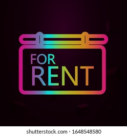 the sign is rented out nolan style icon. Simple thin line, outline vector of navigation icons for ui and ux, website or mobile application