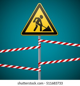 Attention Travaux Illustrations Images Et Images Vectorielles De Stock Shutterstock