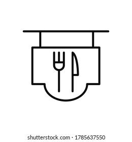 Sign, restaurant icon. Simple line, outline vector elements of public catering icons for ui and ux, website or mobile application