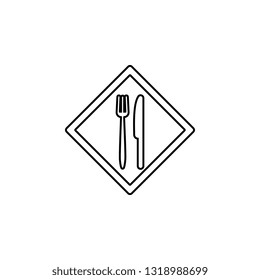 sign, restaurant icon. Simple thin line, outline vector of food icons for UI and UX, website or mobile application