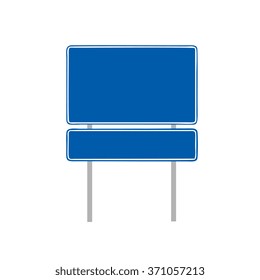 Sign road blue