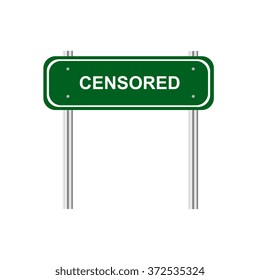 Sign road Censored