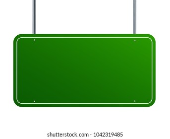 sign road green blank vector illustration EPS 10