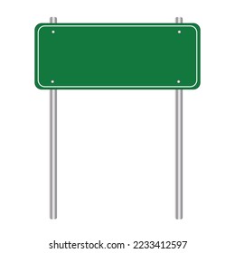 símbolo de la ruta verde del vector Blank en blanco