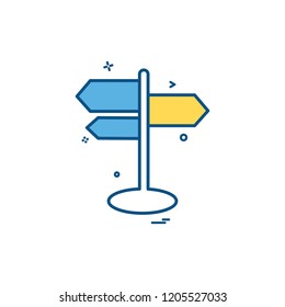 sign road sign icon vector design