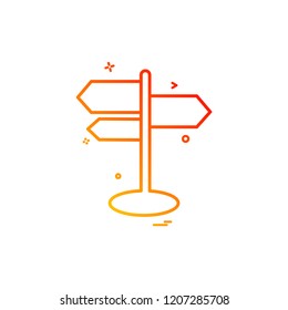sign road sign icon vector design