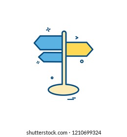 sign road sign icon vector design