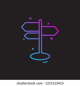 sign road sign icon vector design
