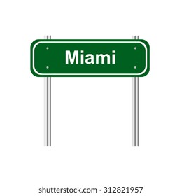 Sign road sity Miami