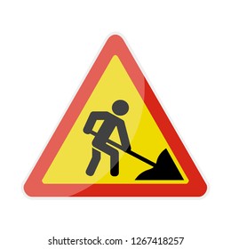 Sign Road Temporary Warning