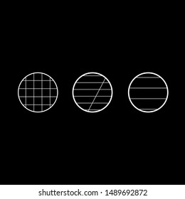 Sign round for notebooks, squared or in line - vector illustration