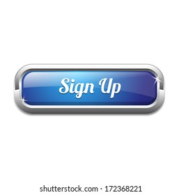 Sign Up Rounded Rectangular Button