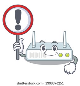 With sign router in the a character shape