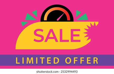 Sign of sale, discounts, winter, Christmas, holidays for all years. For sale vector sign, limited time. Vector isolated sign